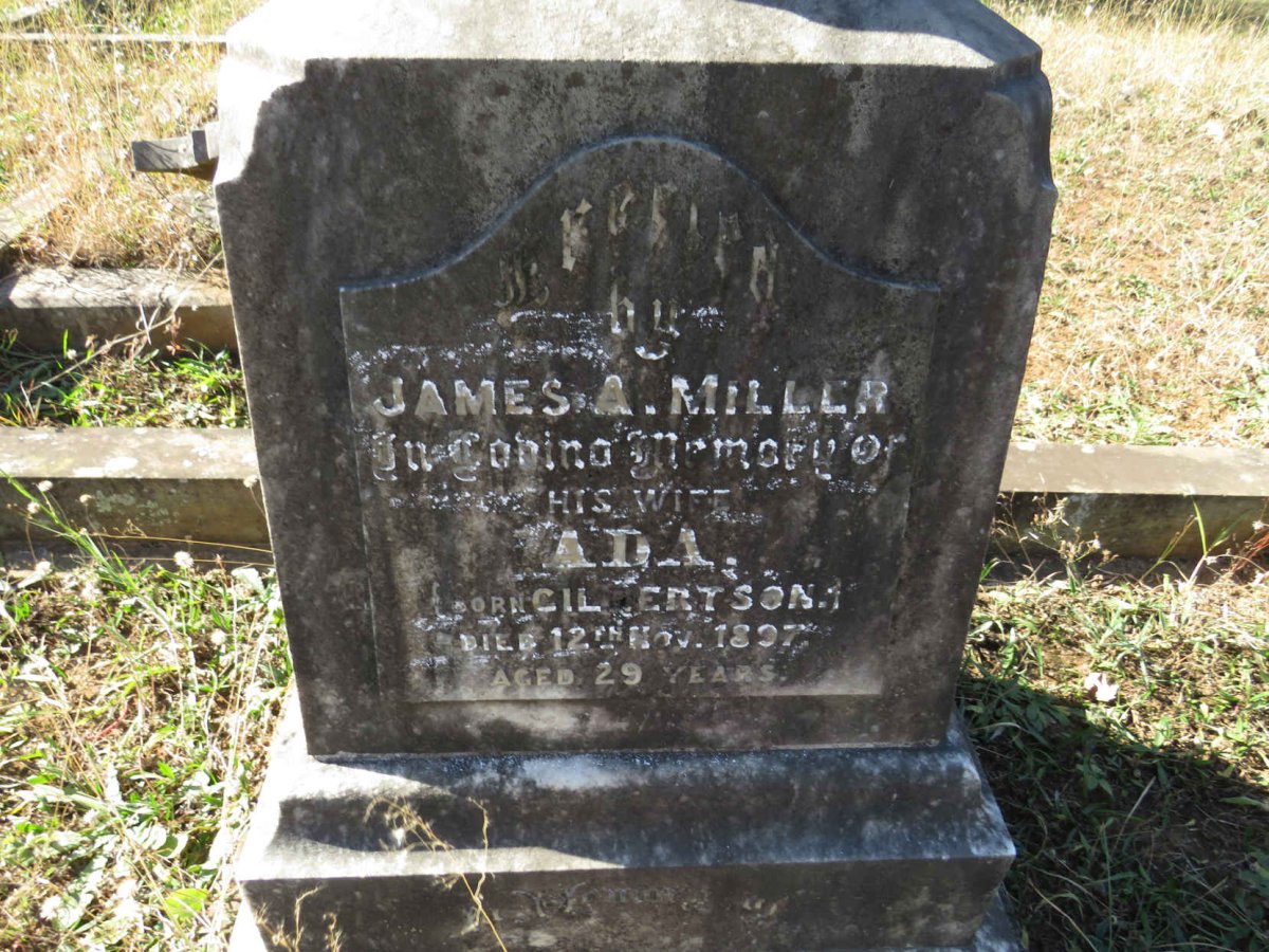 MILLER James A. & Ada GILBERTSON -1897