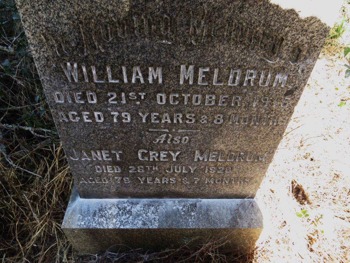 MELDRUM William -1916 & Janet Grey -1920
