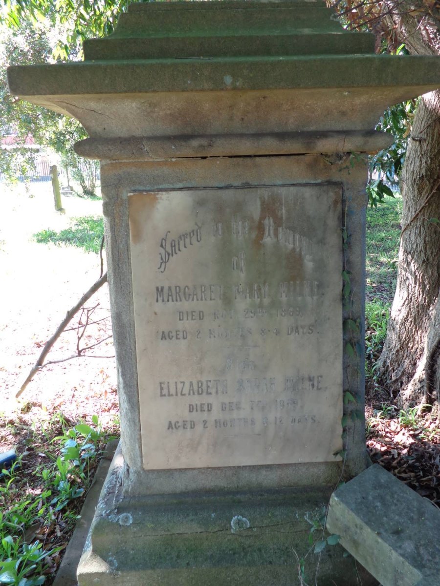 MILNE Margaret Mary -1869 :: MILNE Elizabeth Sarah -1869