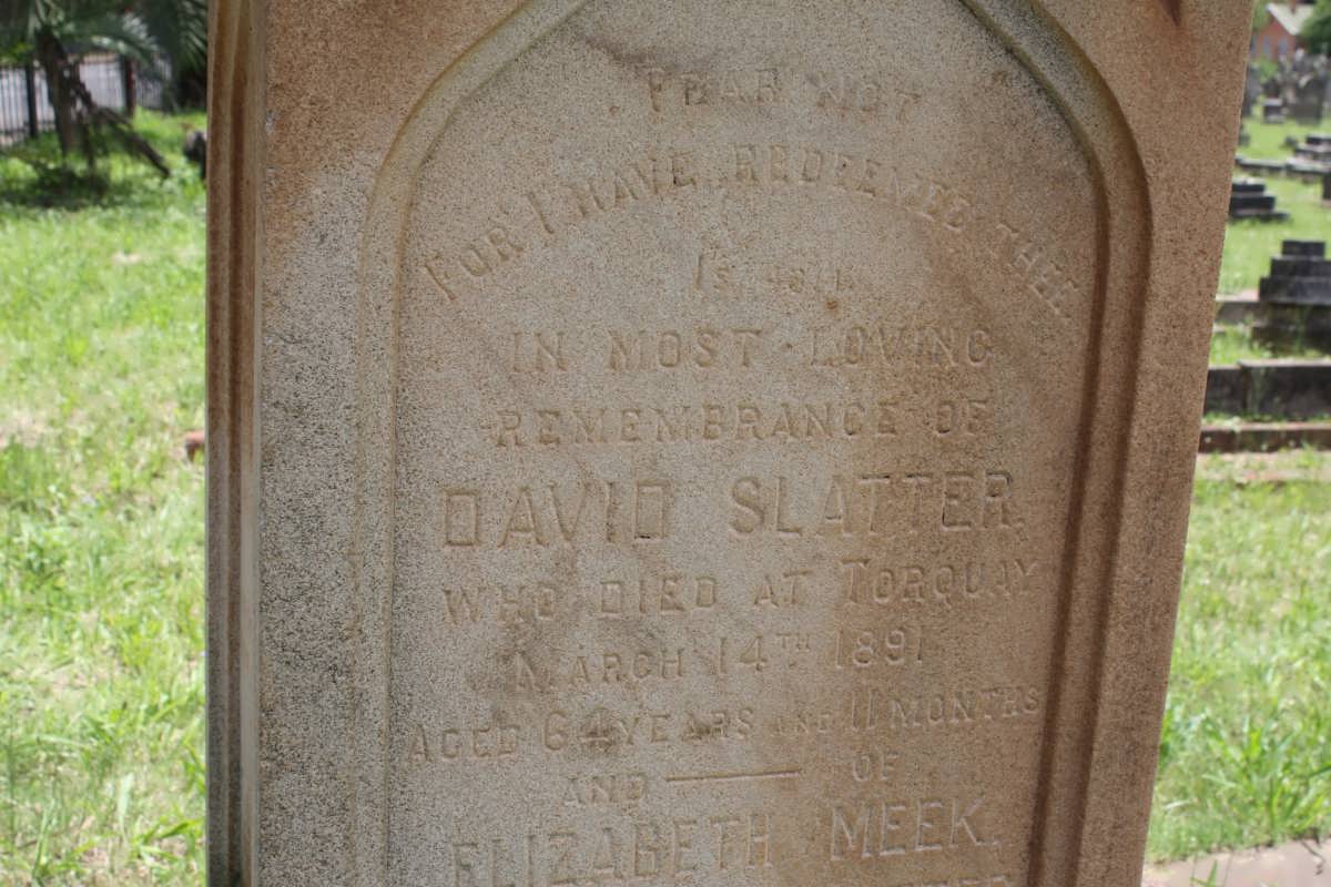 SLATTER David -1891 :: MEEK Elizabeth