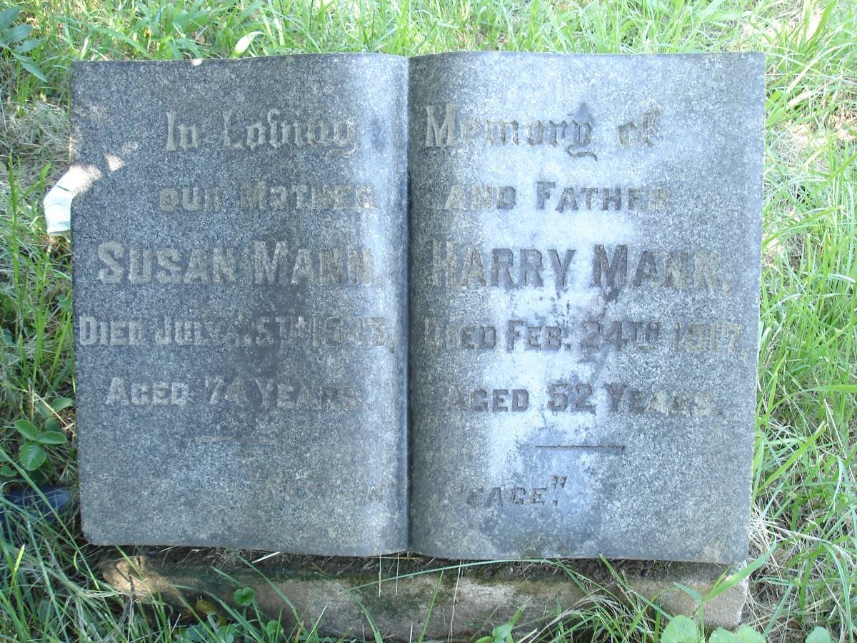 MANN Harry -1917 &amp; Susan -1943