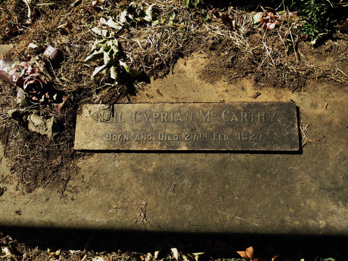 MCCARTHY Neil Cyprian -1927