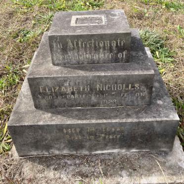 NICHOLLS Elizabeth -1923
