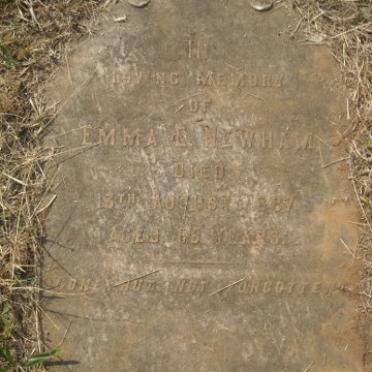 NEWHAM Emma E. -1887