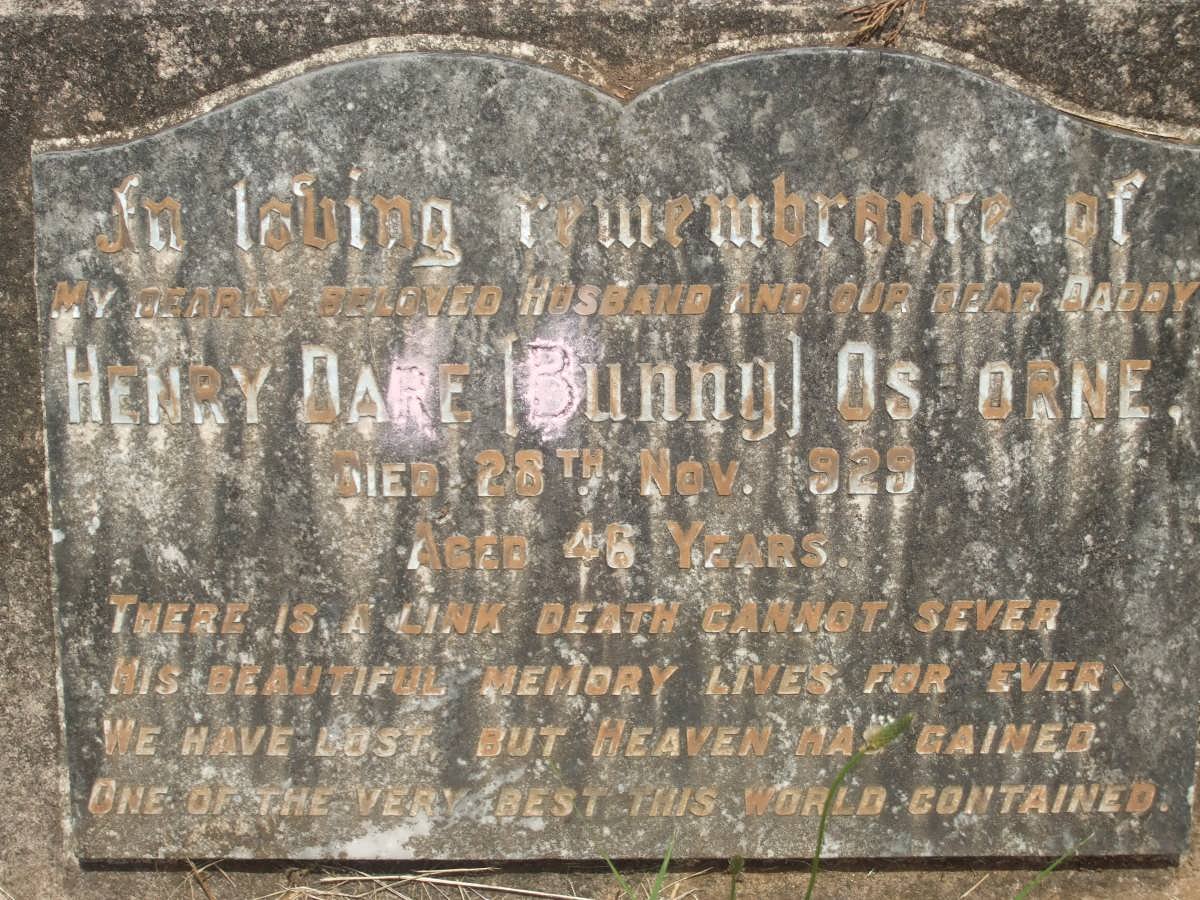 OSBORNE Henry Dare -1929