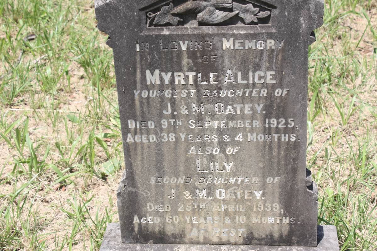 OATEY Myrtle Alice -1925 :: OATEY Lily -1939
