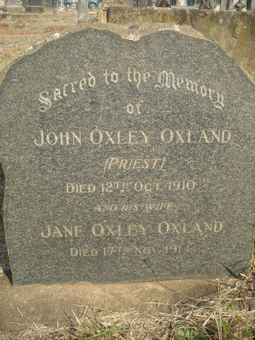 OXLAND John Oxley -1910 &amp; Jane -1914