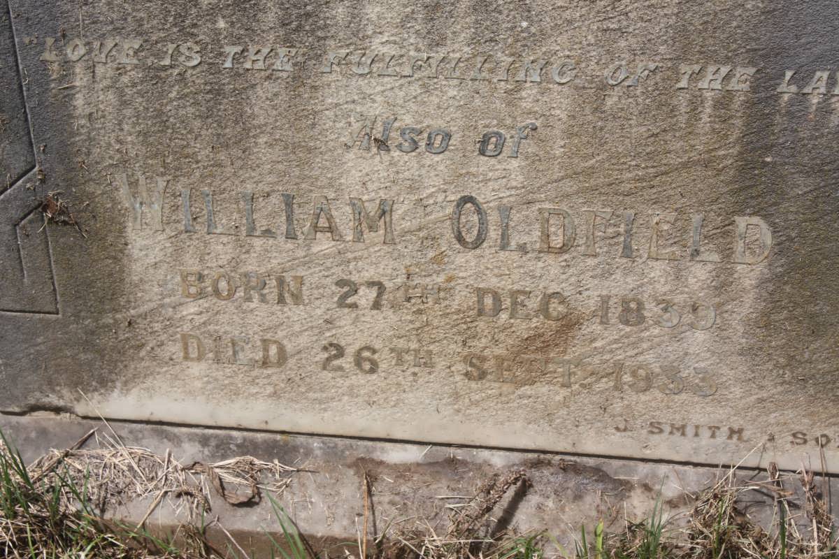 OLDFIELD William 1839-1933