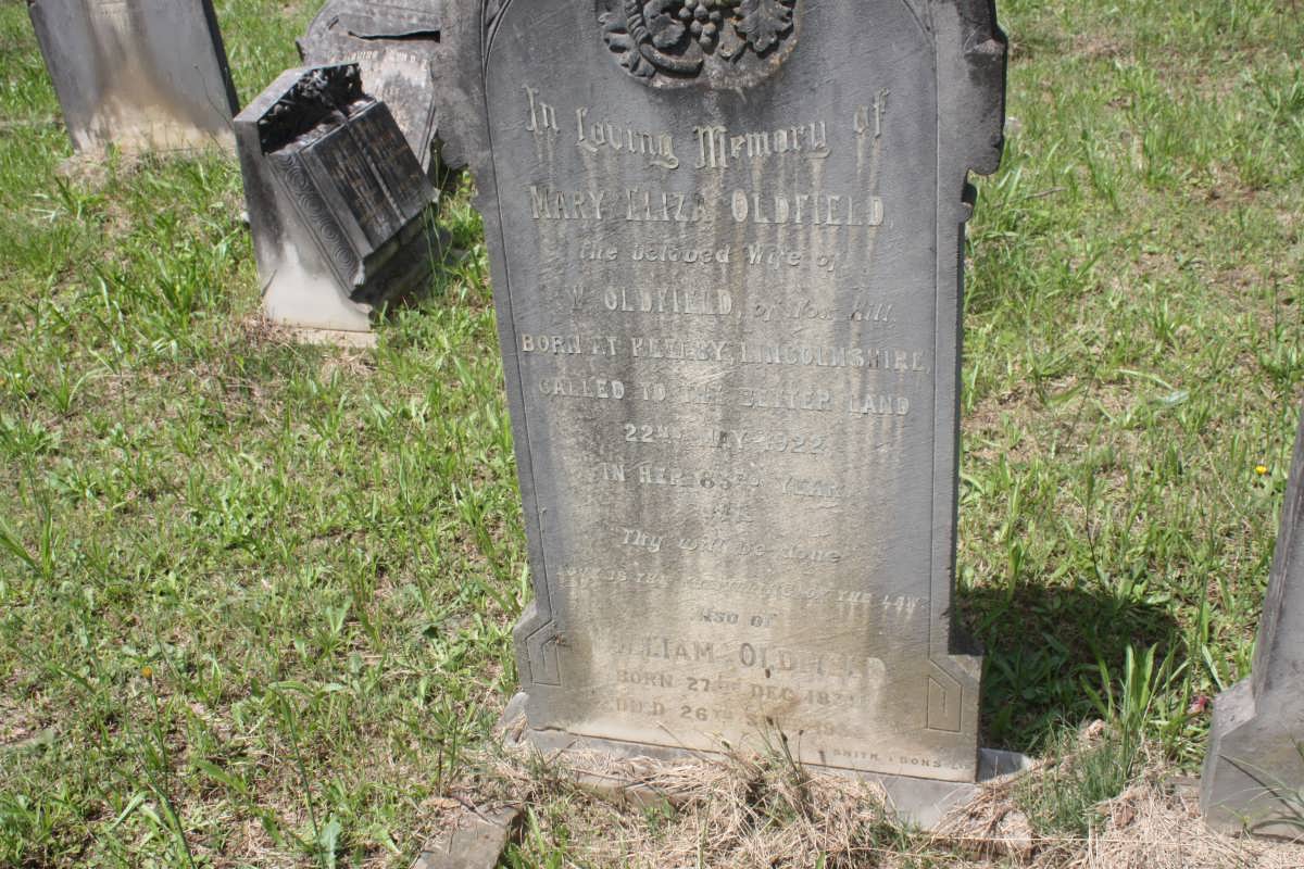 OLDFIELD William 1839-1933 &amp; Mary Eliza -1922