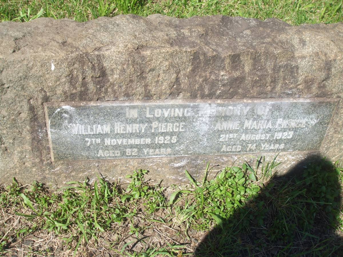 PIERCE William Henry -1926 &amp; Annie Maria -1923
