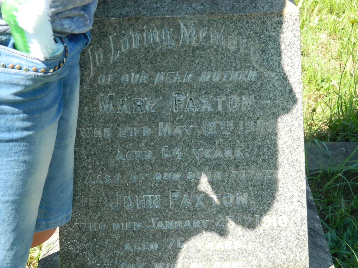 PAXTON John -1910 &amp; Mary -1909