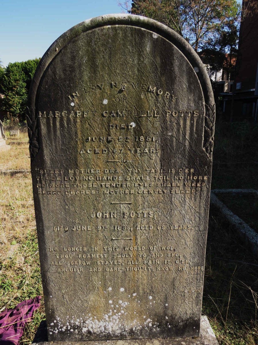 POTTS John -1885 & Margaret Campbell -1881