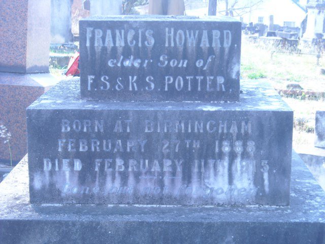 POTTER Francis Howard 1888-1915