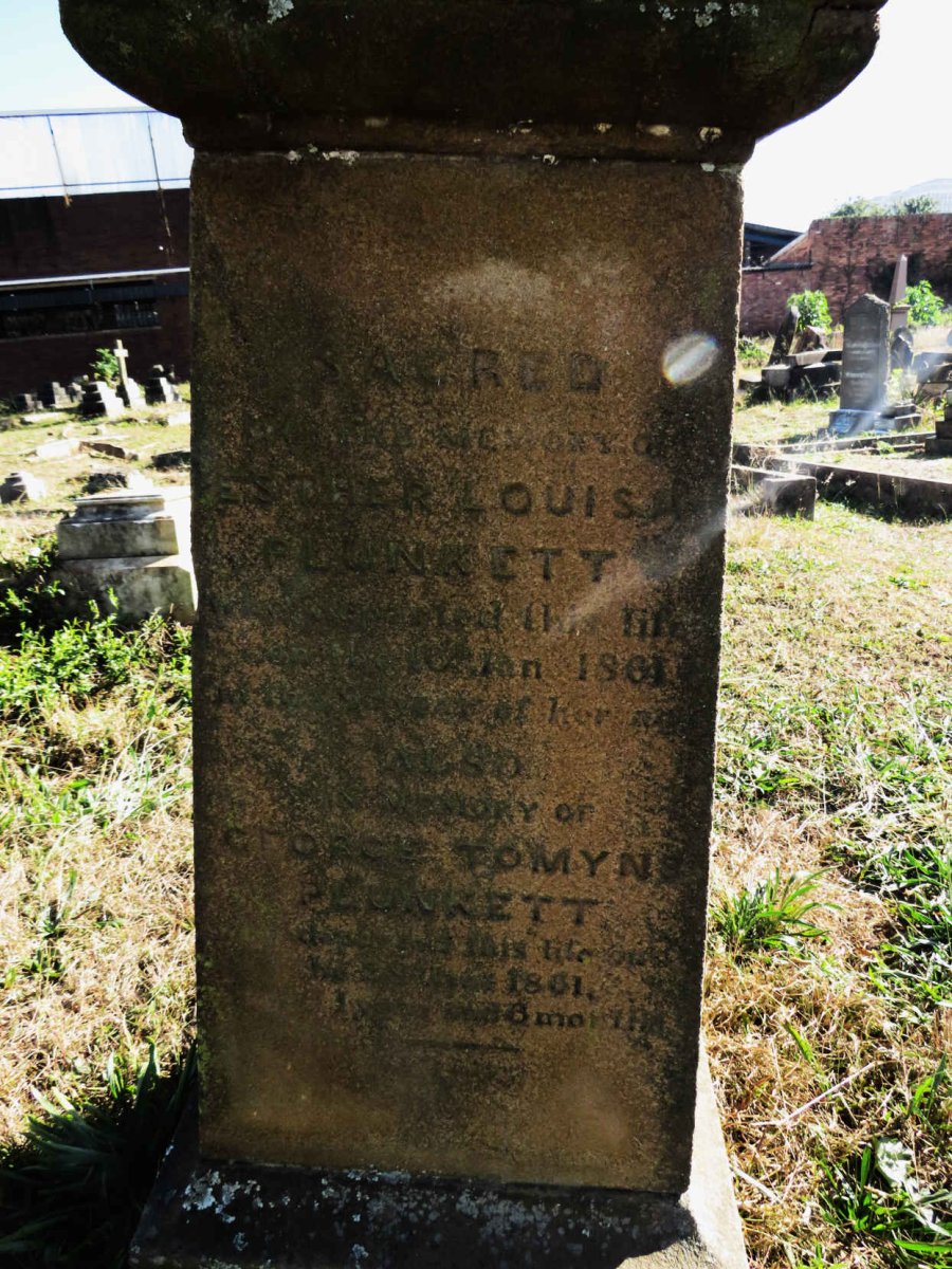 PLUNKETT Esther Louise -1861 :: PLUNKETT George Tomyns -1861