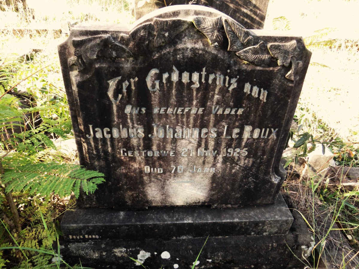 ROUX Jacobus Johannes, le -1925