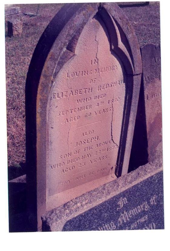 REDSHAW Elizabeth -1880 :: REDSHAW Joseph -1877