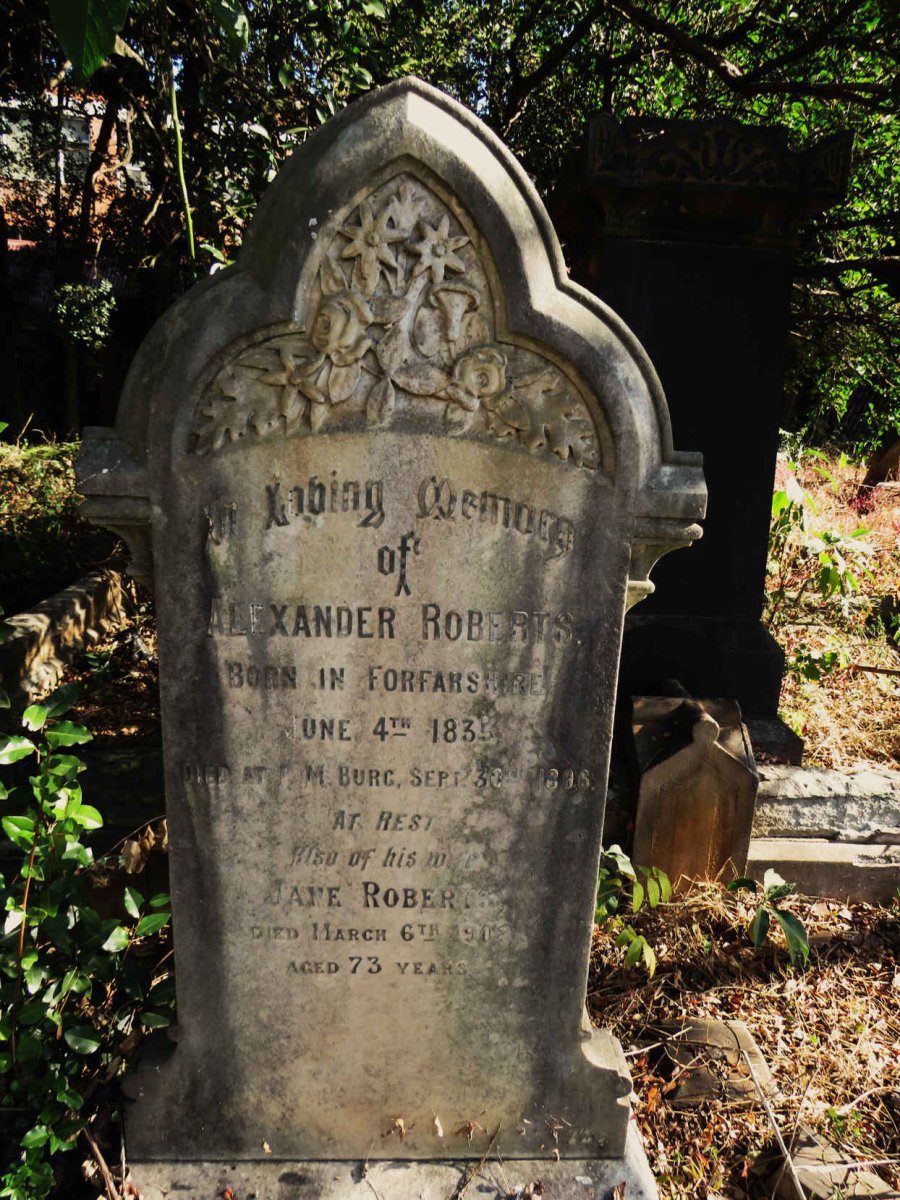 ROBERTS Alexander 1835-1896 & Jane -1908