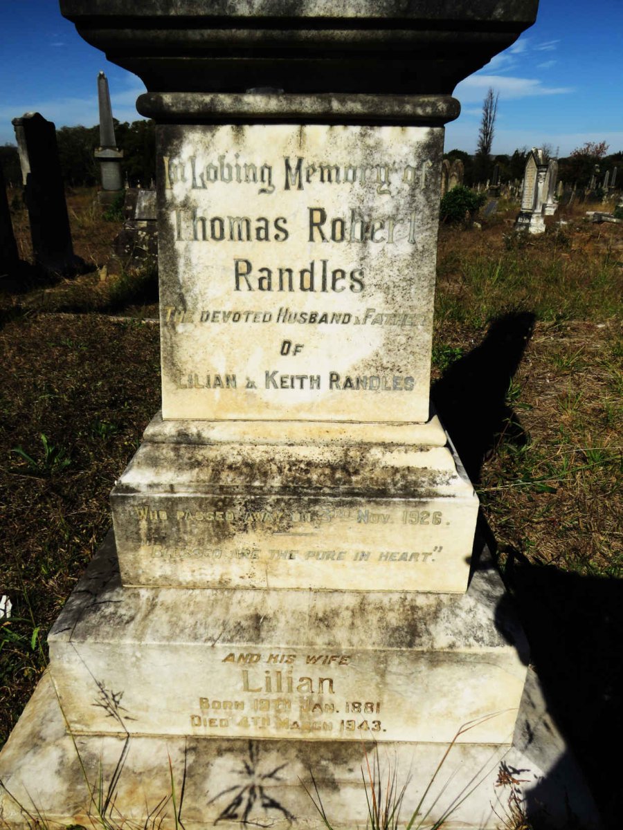 RANDLES Thomas Robert -1926 & Lillian 1881-1943 :: RANDLES John -1913  _2
