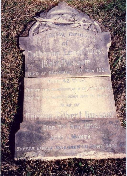 RUSSOM Norman Gilbert -1902 & Catherine Emma West -1928