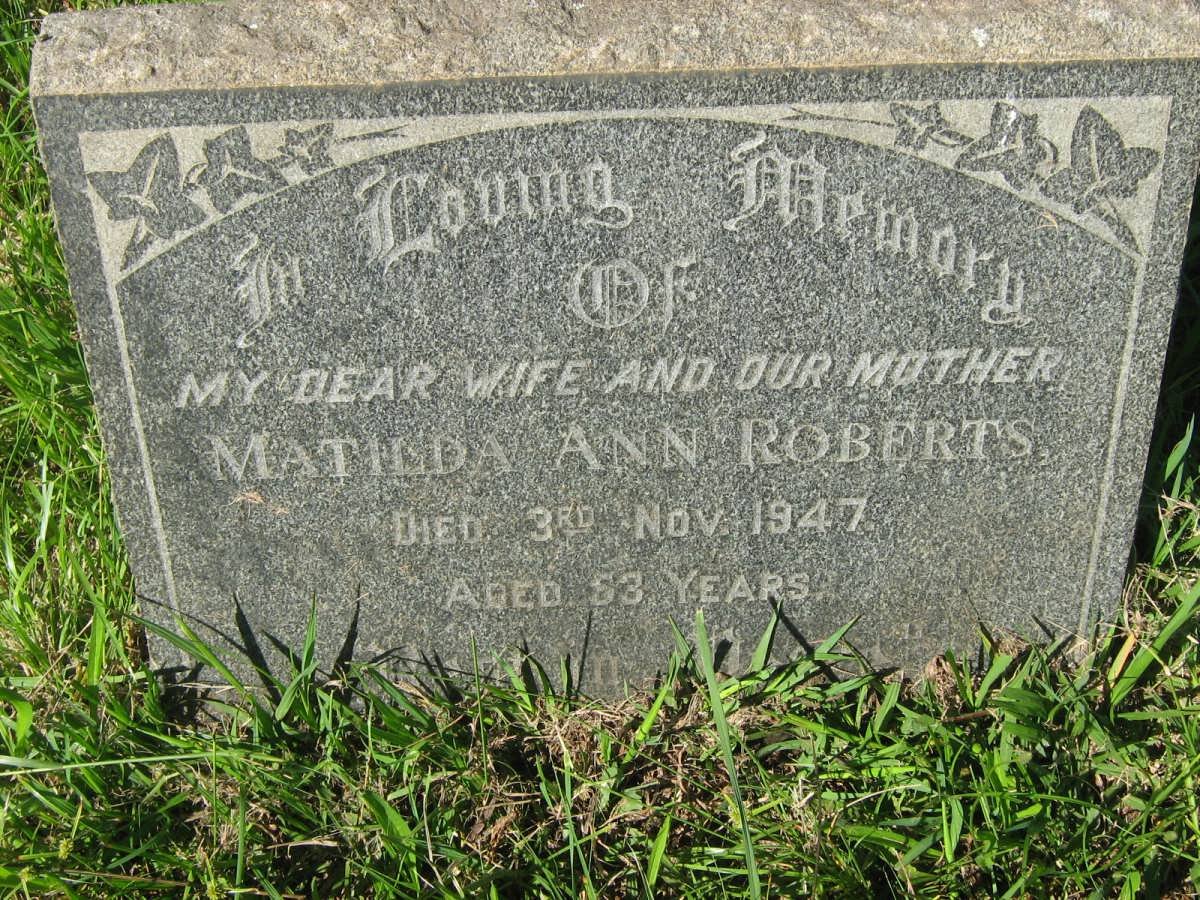 ROBERTS Matilda Ann -1947