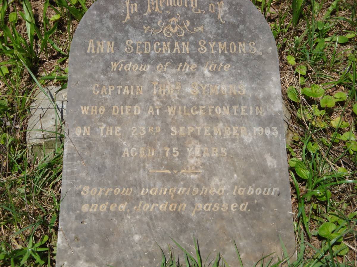 SYMONS Ann Sedgman -1903