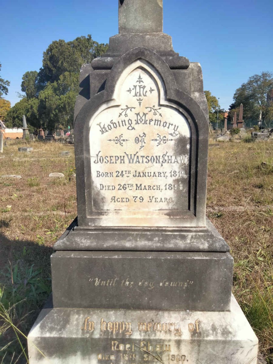 SHAW Joseph Watson 1819-1898 :: SHAW Noel -1927