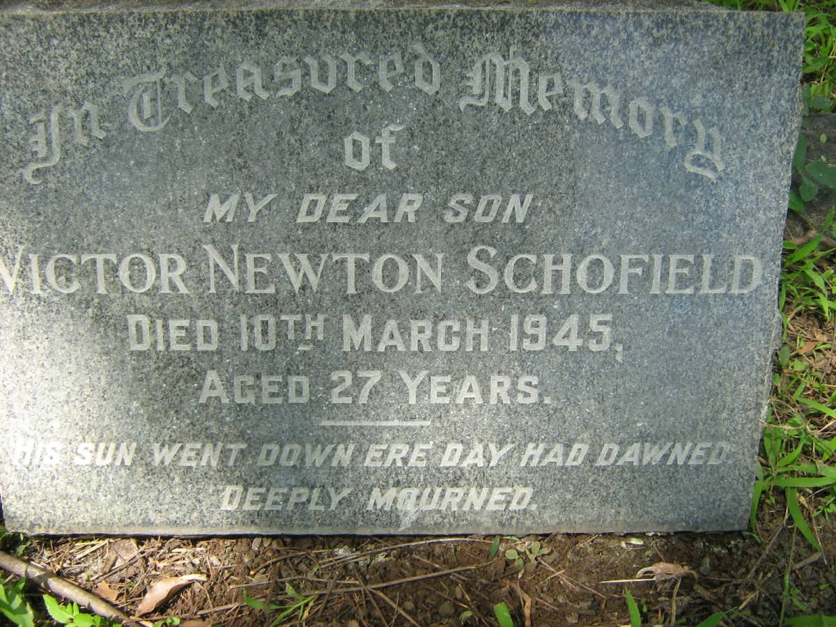 SCHOFIELD Victor Newton -1945