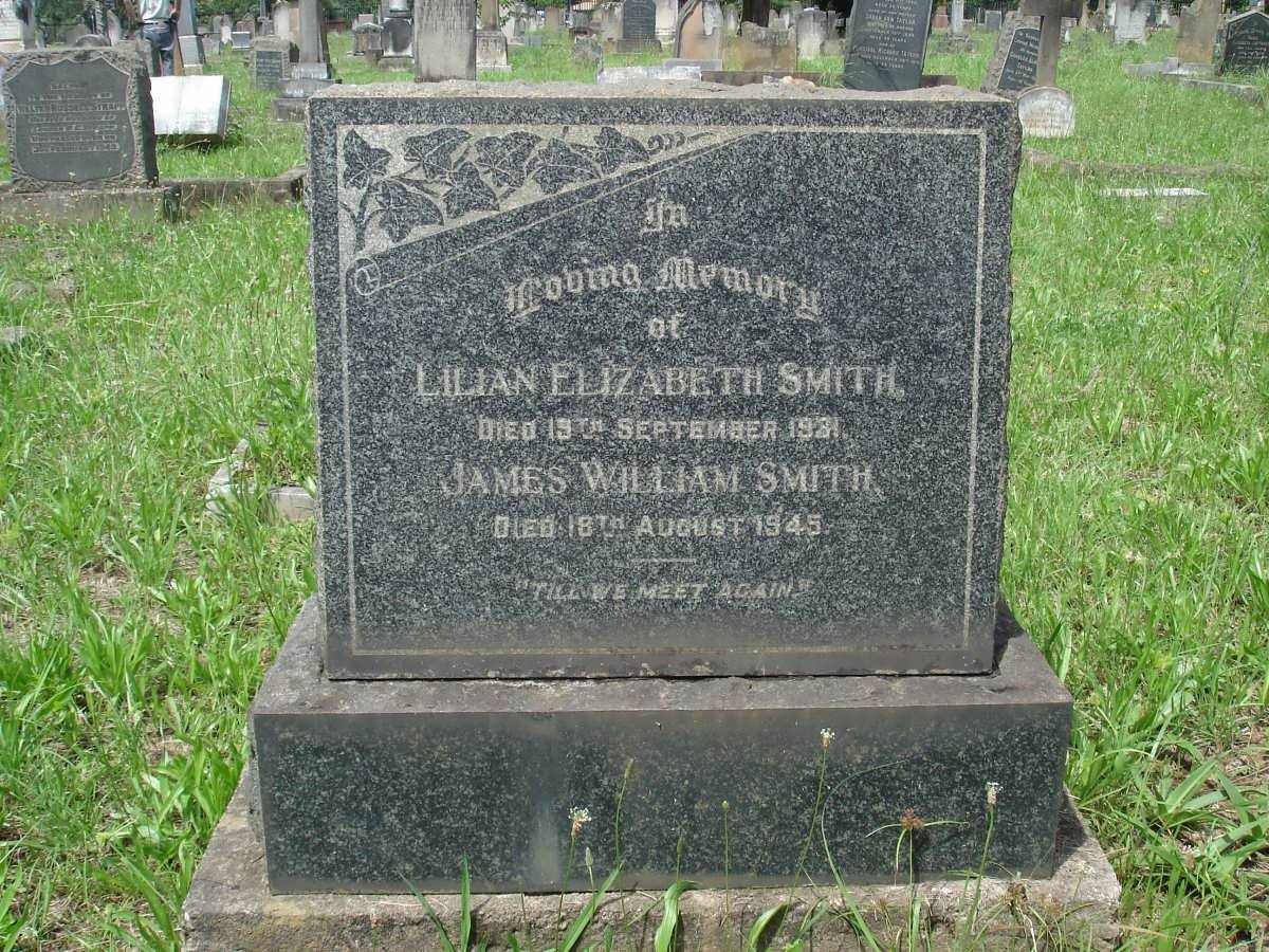SMITH James William -1945 &amp; Lilian Elizabeth -1931