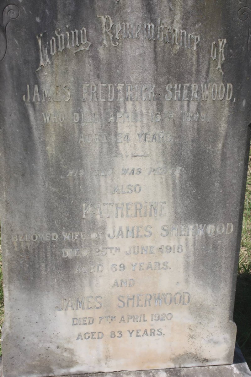 SHERWOOD James -1920 &amp; Katherine -1918 :: SHERWOOD James Frederick -1900