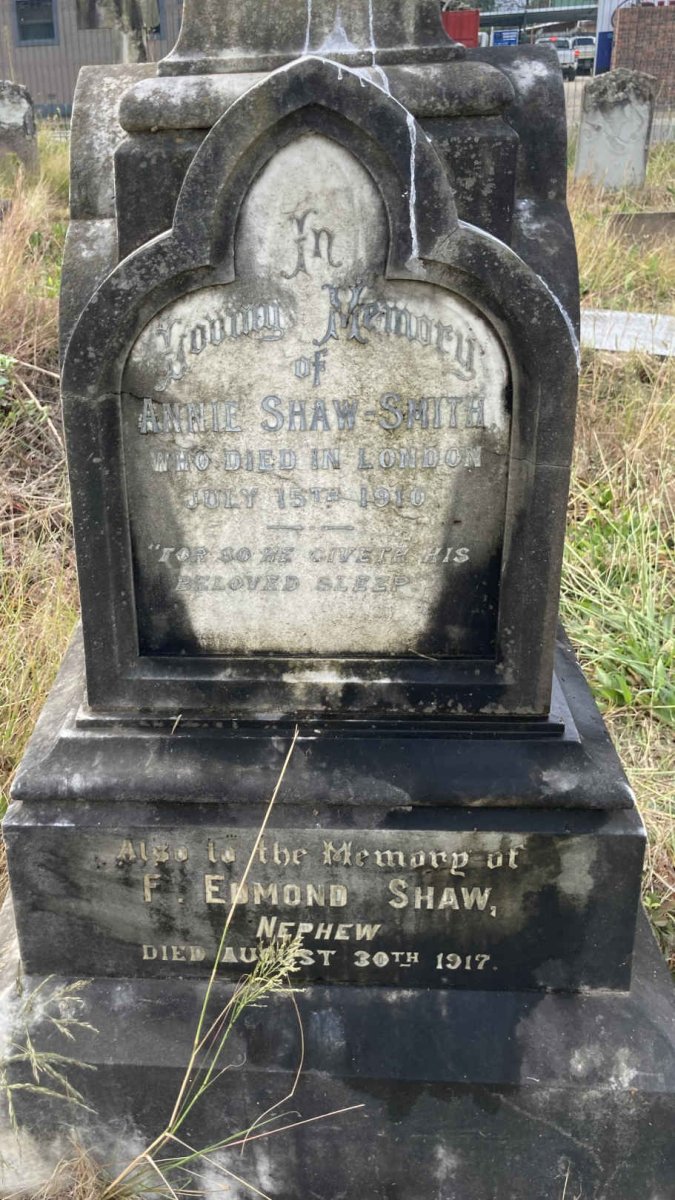 SHAW Annie, SMITH -1910 :: SHAW F. Edmond -1917