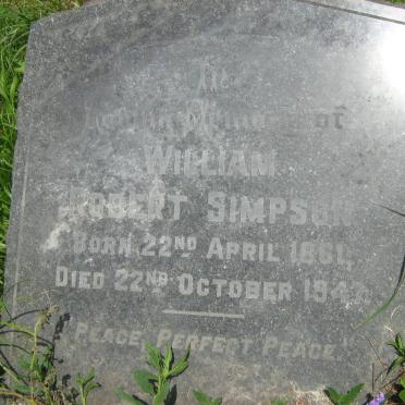 SIMPSON William Robert 1861-1947