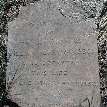 SIMPSON William Henry -1872 &amp; Elizabeth -1927
