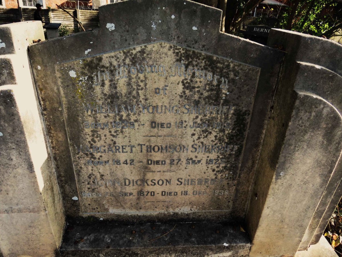 SHERRIFF William Young 1839-1918 & Margaret THOMSON 1842-1925 :: SHERRIFF John Dickson 1870-1938