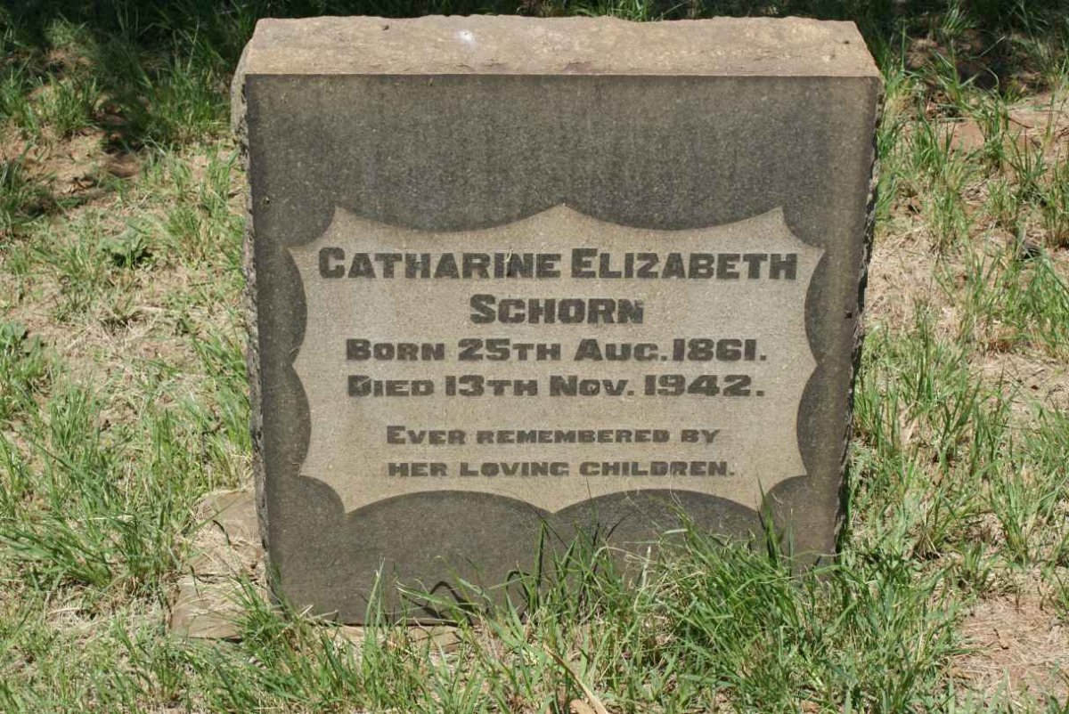 SCHORN Catharine Elizabeth 1861-1942