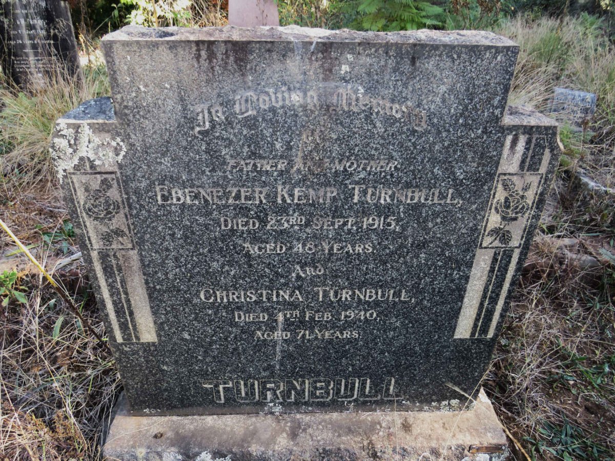 TURNBULL Ebenezer Kemp -1915 & Christina -1940