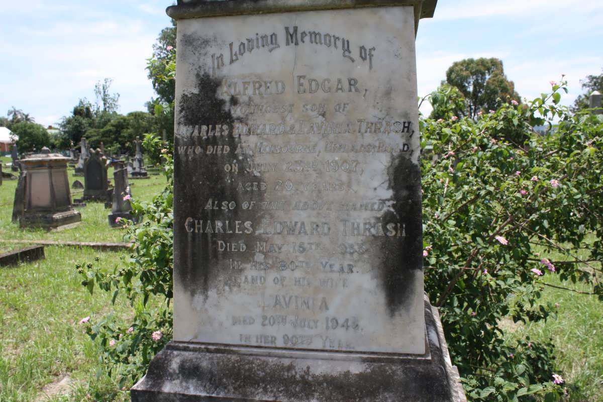 THRASH Charles Edward -1933 &amp; Lavinia -1946 :: THRASH Alfred Edgar -1907