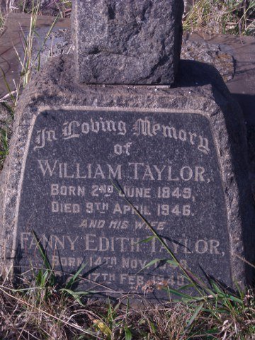 TAYLOR William 1849-1946 &amp; Fanny Edith 1848-1940