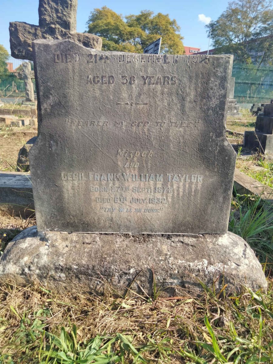 TAYLOR Cecil Frank William 1872-1932 & Frances Augusta -1913 _2