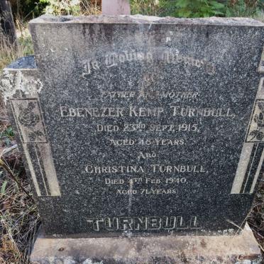 TURNBULL Ebenezer Kemp -1915 & Christina -1940