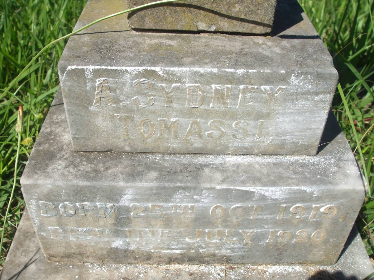 TOMASSI A. Sydney 1919-1920