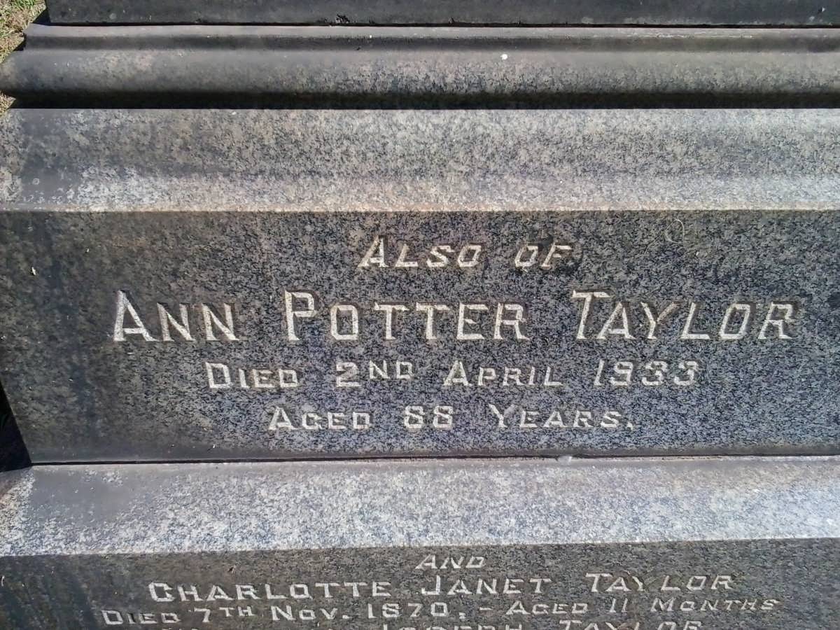 TAYLOR Ann Potter -1933