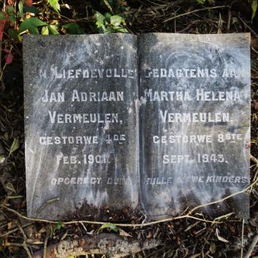 VERMEULEN Jan Adriaan -1901 & Martha Helena -1943