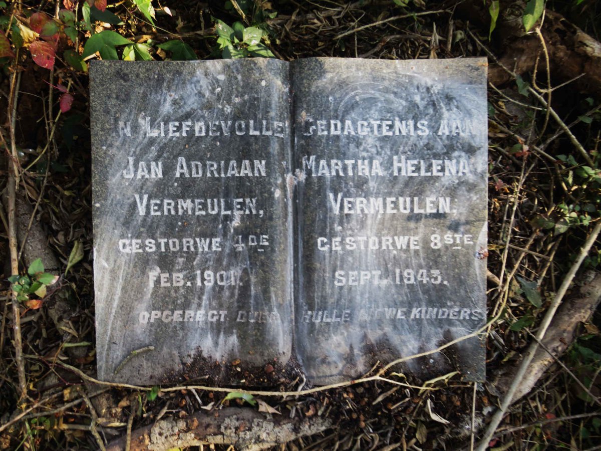 VERMEULEN Jan Adriaan -1901 & Martha Helena -1943