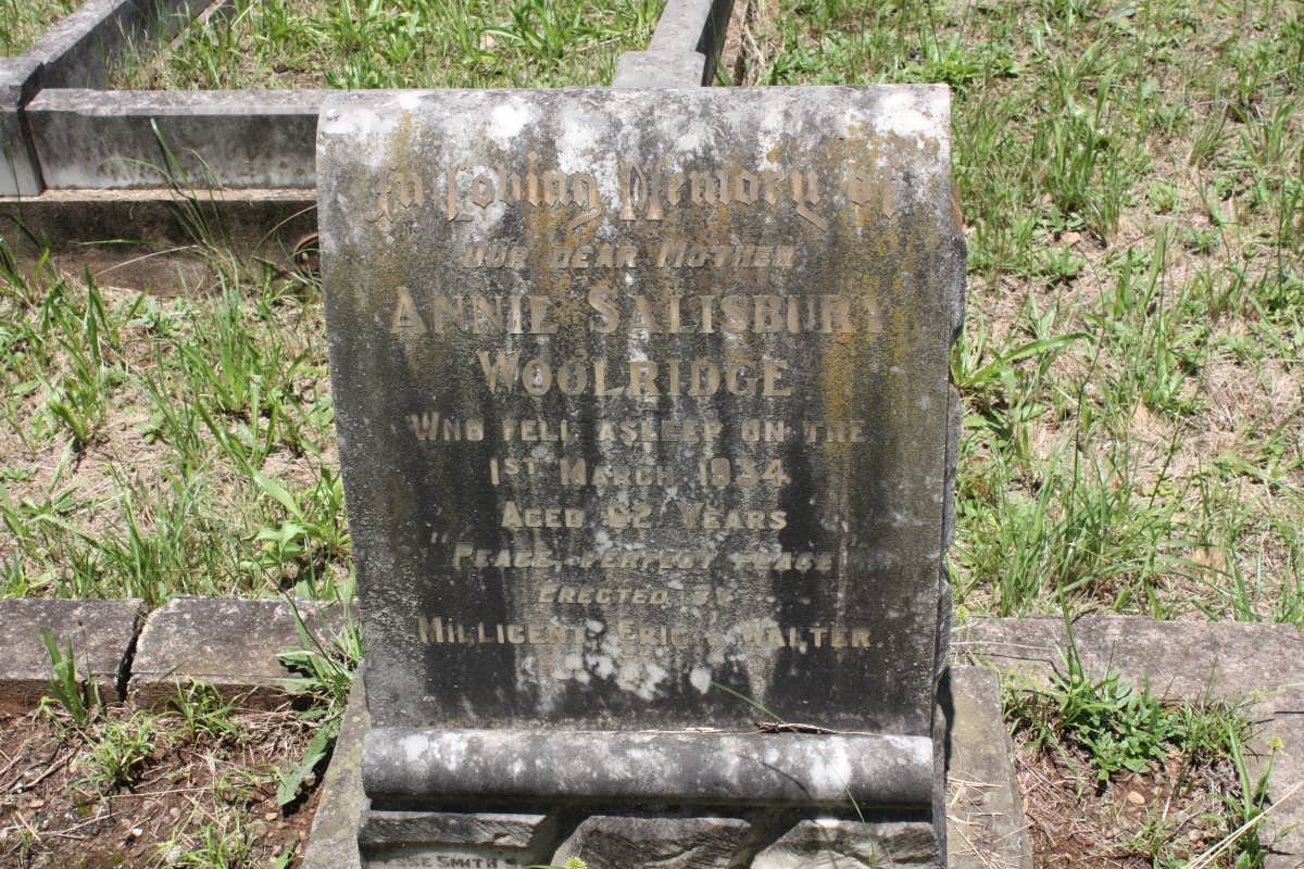 WOOLRIDGE Annie Salisbury -1934