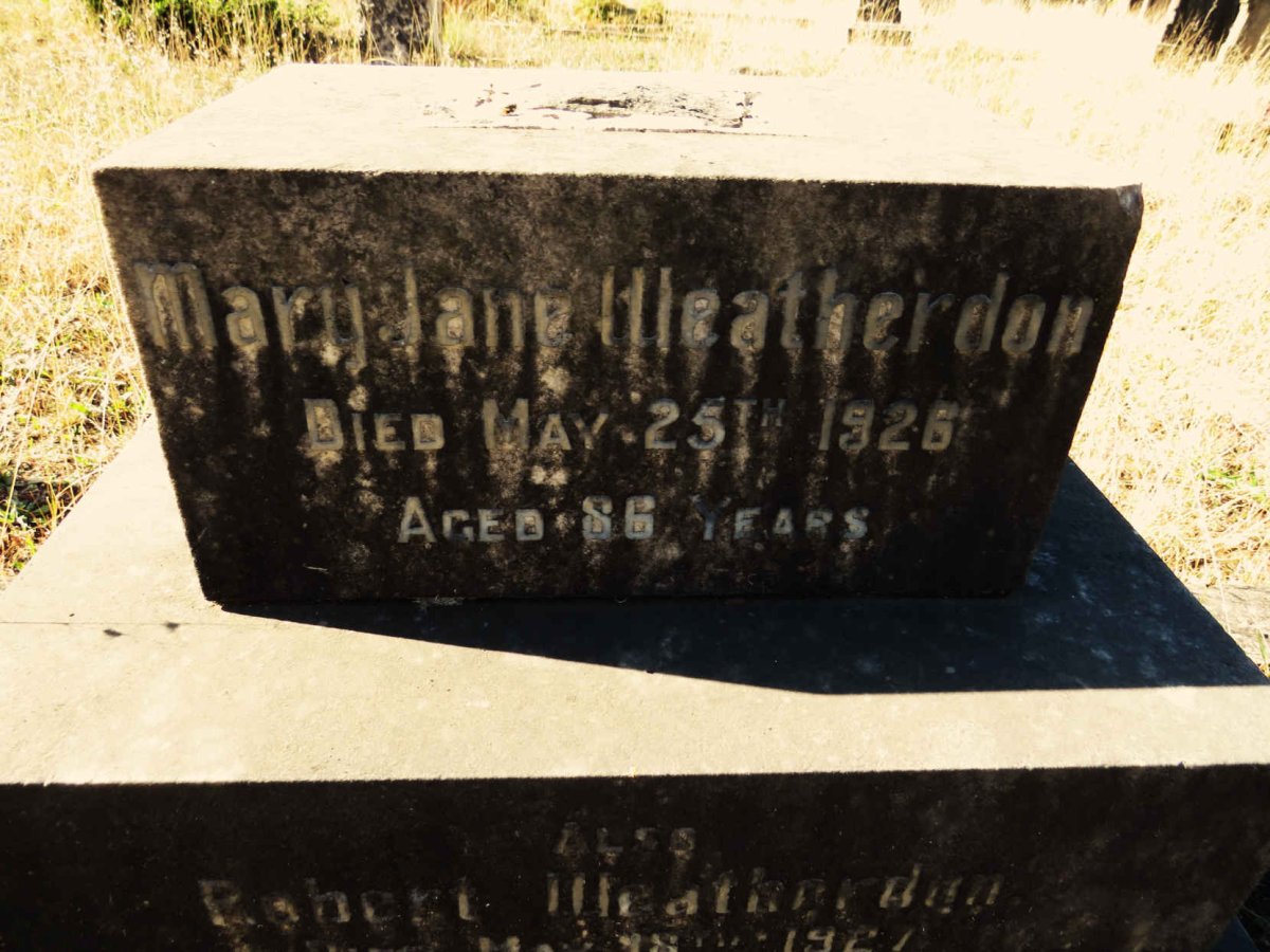 WEATHERDON Robert -1927 & Mary Jane -1926 _1