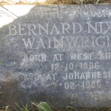 WAINWRIGHT Bernard Nixon 1896-1986