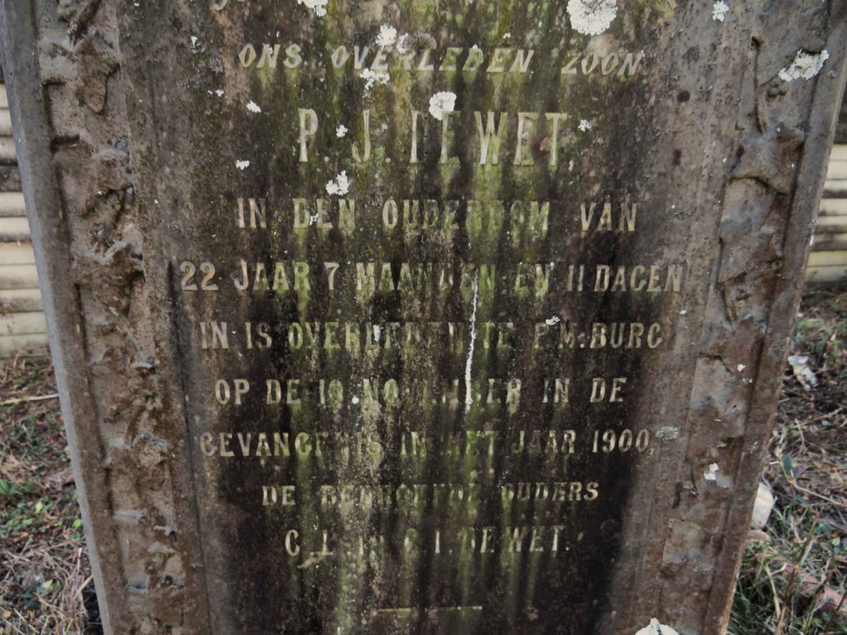 WET Pieter Jacobus, de -1900 :: DE WET Daniel Rudolph -1902 _2