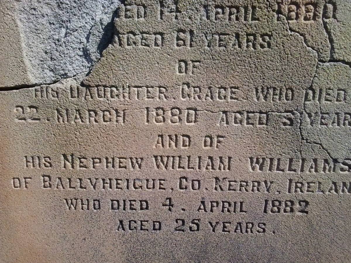 WILLIAMS William -1882 :: ? -1890 :: ? Grace -1880