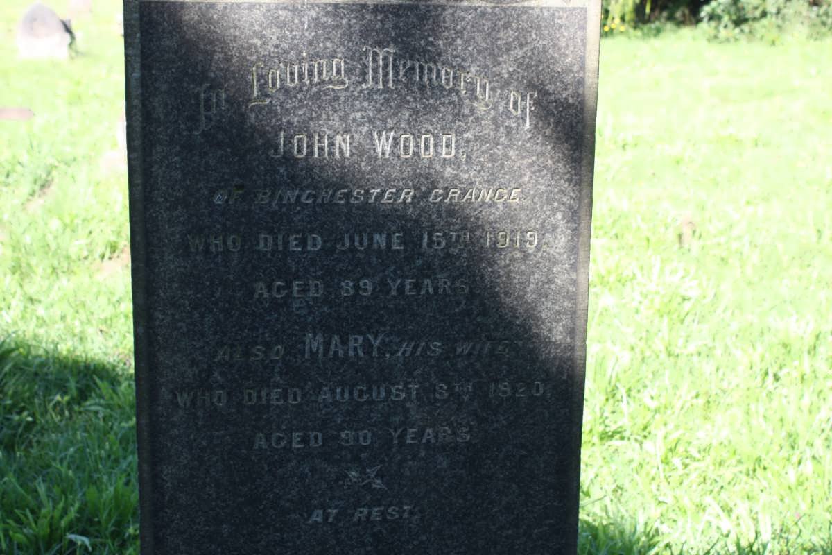 WOOD John -1919 &amp; Mary -1920