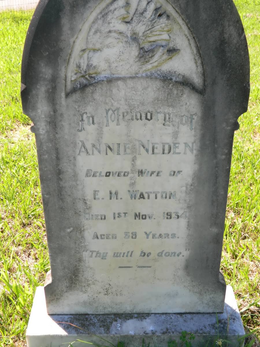 WATTON Annie nee NEDEN -1934